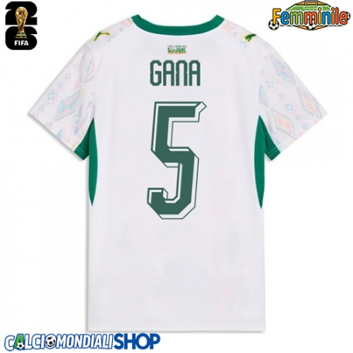 Maglie da calcio Senegal Idrissa Gueye #5 Prima Maglia Femminile Mondiali 2026  Manica Corta